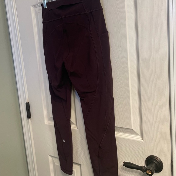 Lulu lemon leggings maroon size 6 - Picture 6 of 13